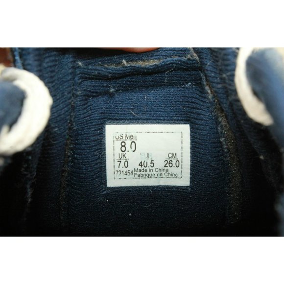 Vans Of The Wall Blue Suede Lace Up Checkerboard Skate Sneakers Shoes Size 8 - Picture 8 of 9